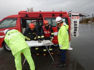 写真：現場指揮所