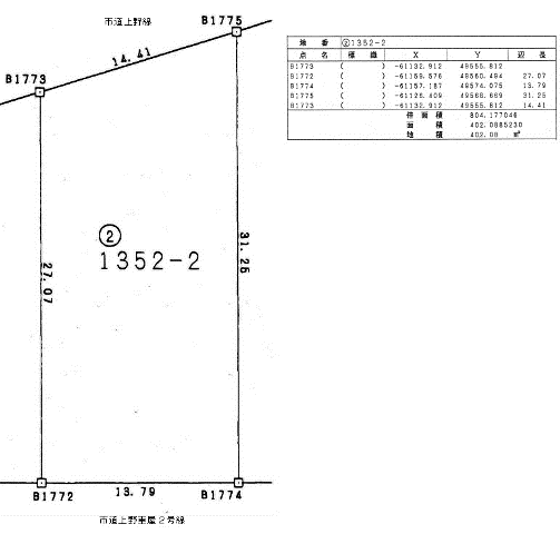 第2区画　地積図