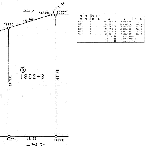 第3区画　地積図