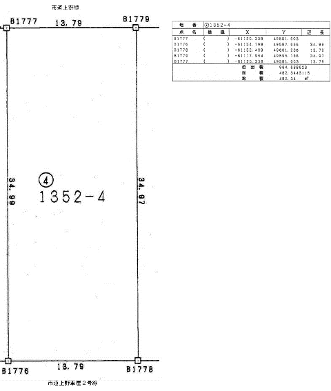 第4区画　地積図