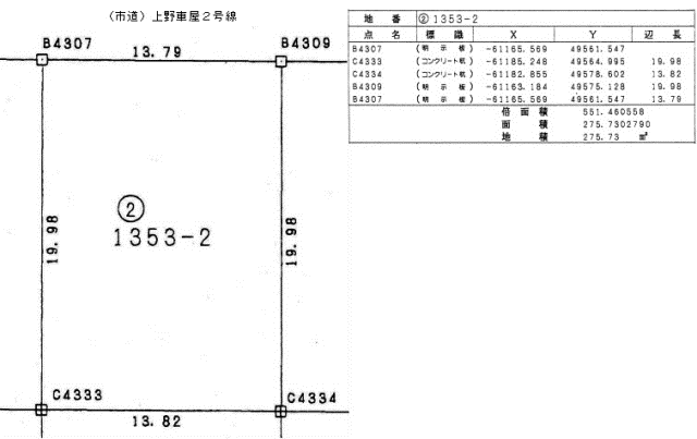 第7区画　地積図