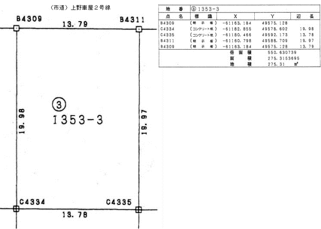 第8区画　地積図