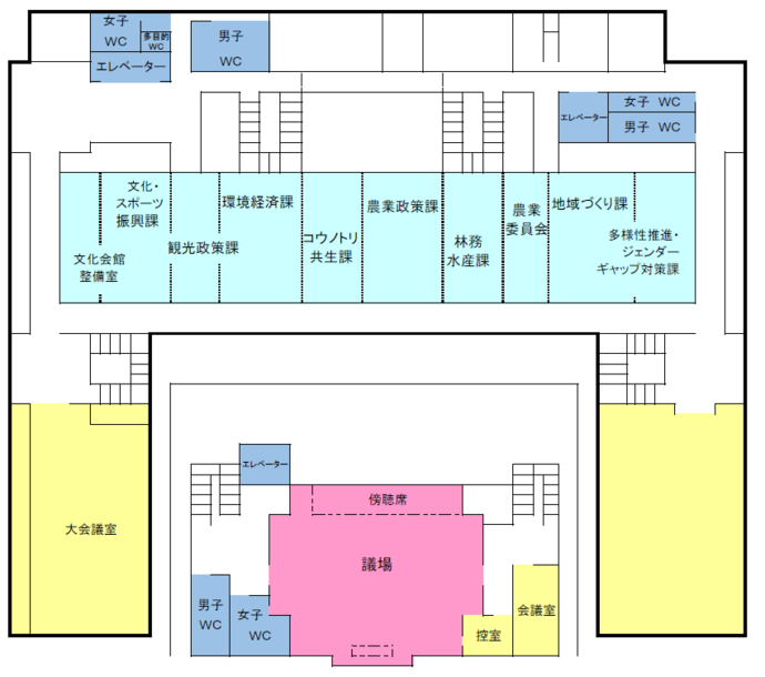 地図：本庁舎2階