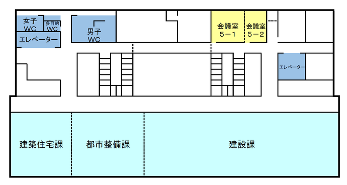 地図：本庁舎5階