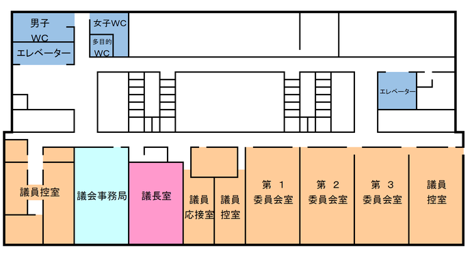 地図：本庁舎7階