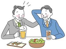 イラスト：お酒を飲んでいる男性