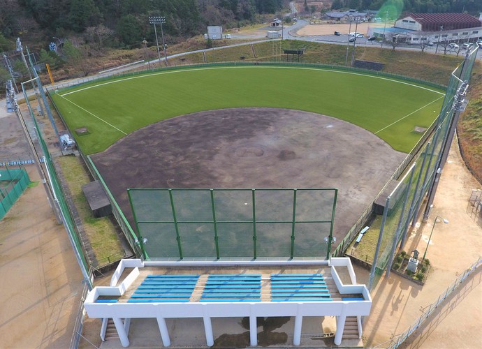 上空から見た野球場