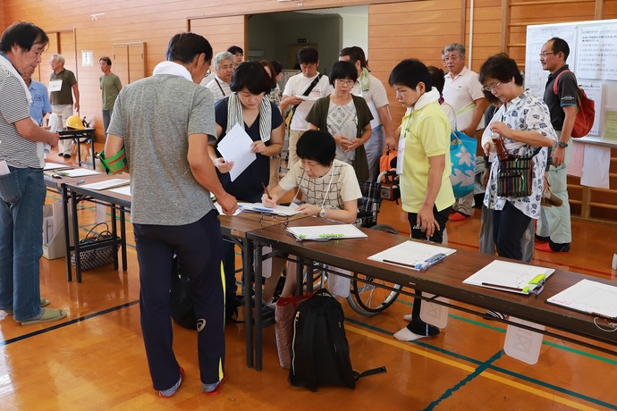 写真：コミュニティなかすじ　避難所運営訓練の様子2