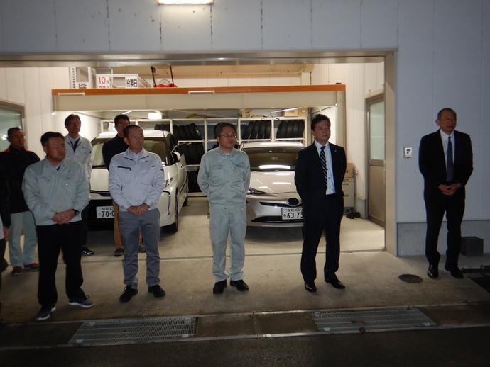 写真:森田副市長激励