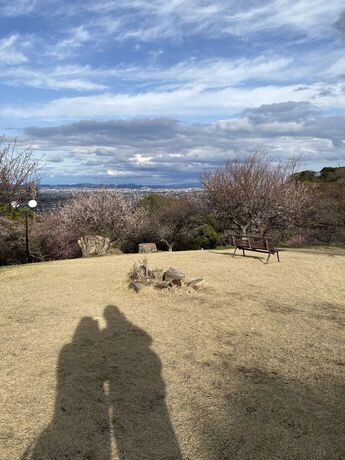 写真　成婚者二人の影