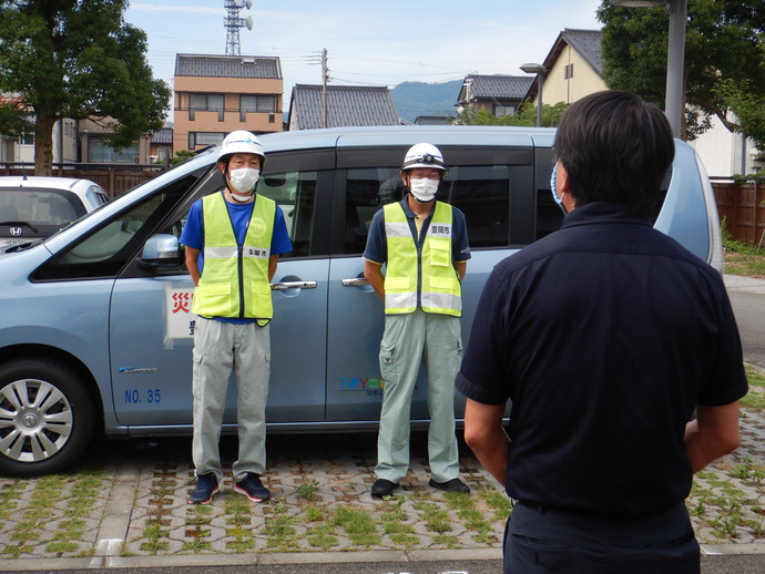 写真：派遣職員決意表明