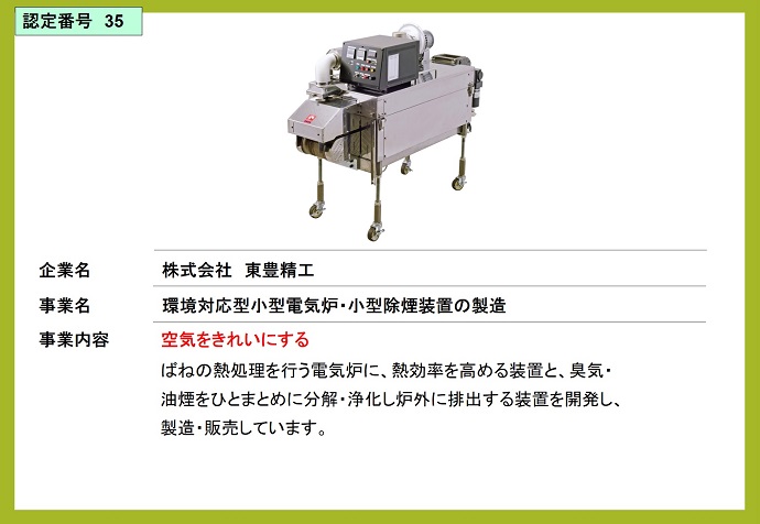 株式会社東豊精工　環境対応型小型電気炉・小型除煙装置の製造