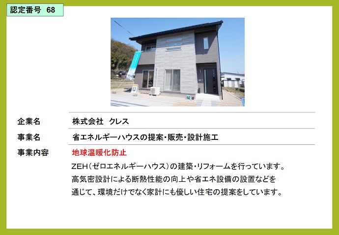 株式会社クレス　省エネルギーハウスの提案・販売・設計施工