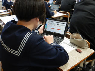 写真：豊岡北中学校　防災授業風景2