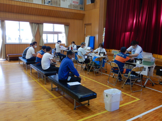 写真:献血会場(会場内)