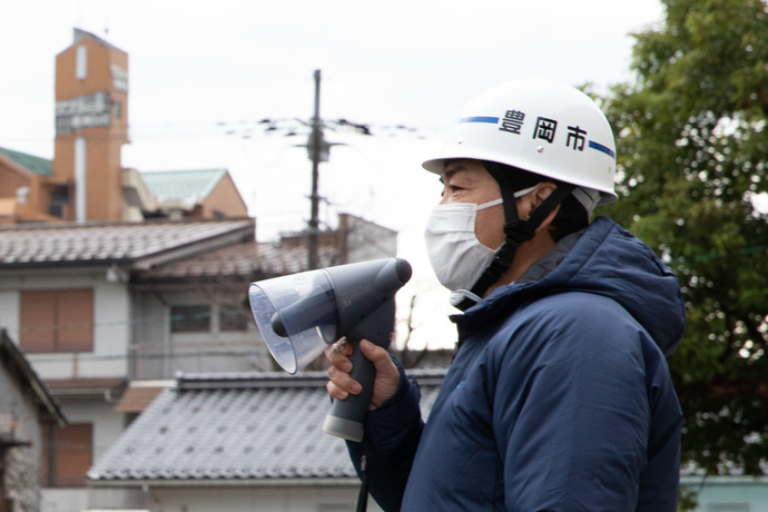 写真：訓示する関貫市長