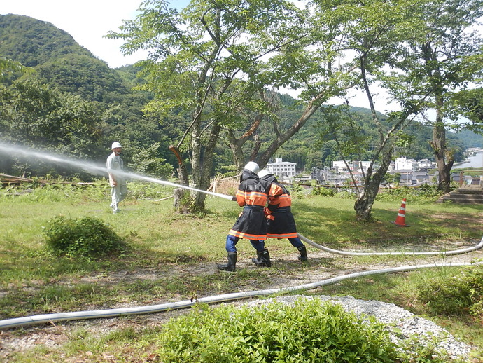 写真：放水