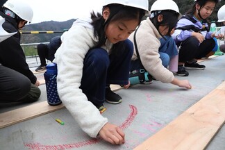 上野橋工事見学の様子5