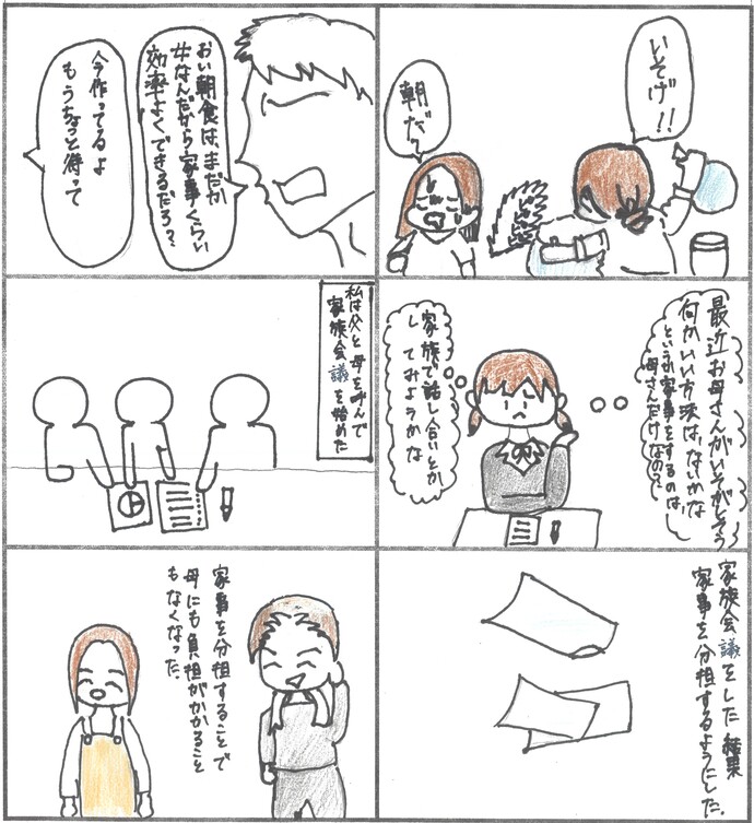 中学生が制作したマンガの画像