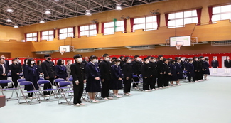 竹野中学校閉校式　校歌斉唱