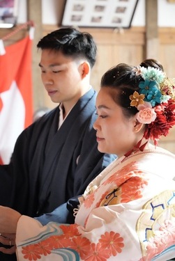 神前結婚式の様子