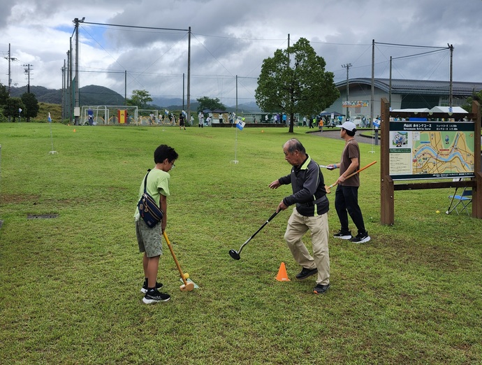 写真：ゴルフの体験会
