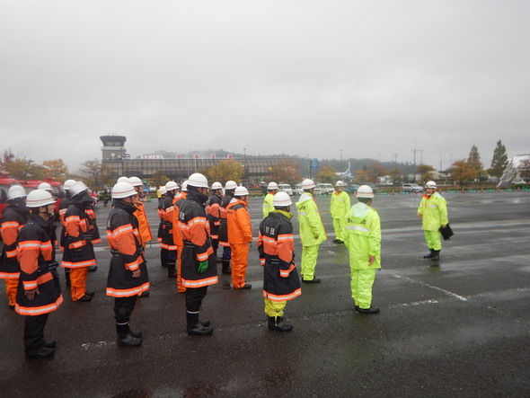 但馬空港総合防災（航空事故）訓練