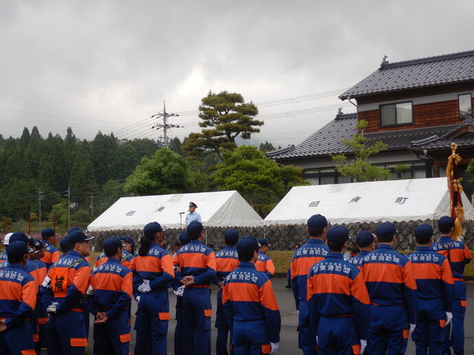 画像：団長訓示