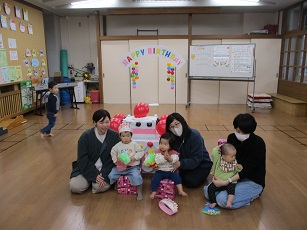誕生会の写真