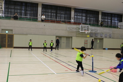 写真：野球の指導の様子