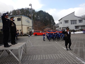 写真：分列行進