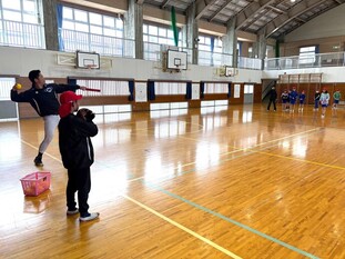 野球教室の様子