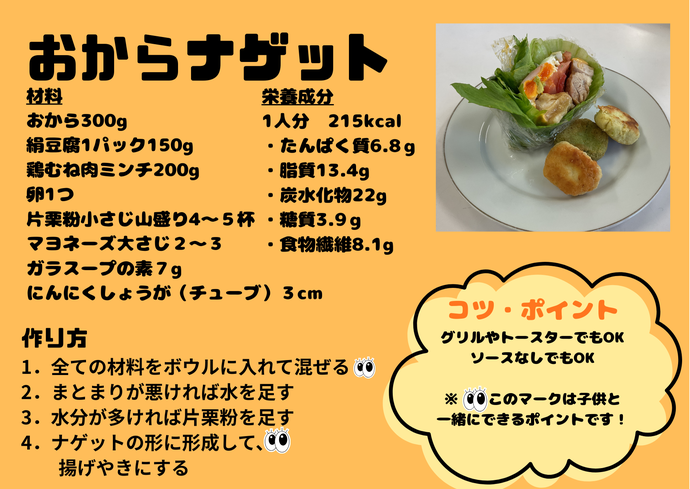 画像:おからのナゲットのレシピ