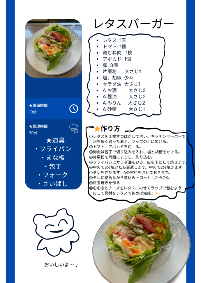 画像:レタスバーガーのレシピ