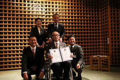 福田芳郎さんと在大阪モンゴル国総領事館総領事と市長