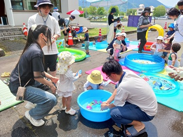 水遊びの様子