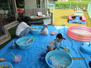 水遊びの写真