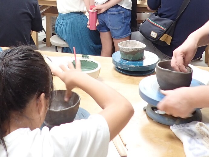 陶芸の様子