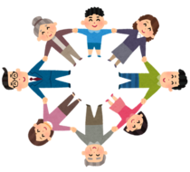 画像:人々が手をつないで輪になっている様子