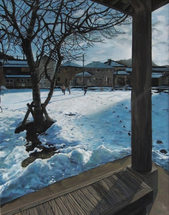 写真：稲穂さんの作品「16時、冬の公園」