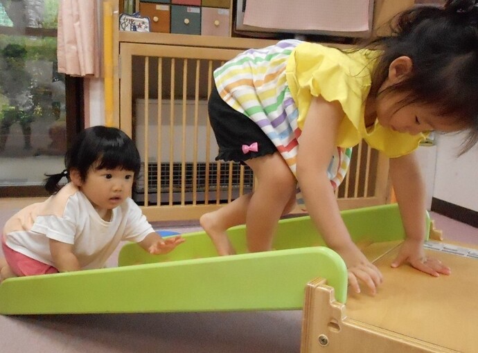 よじ登り遊び