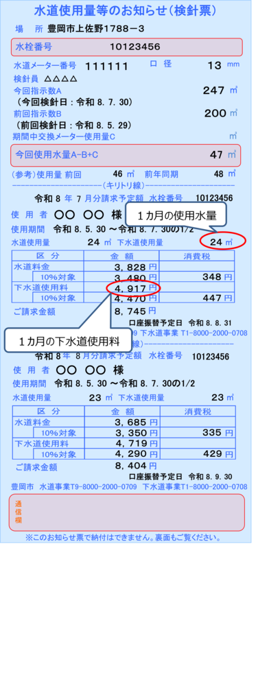 お知らせ票