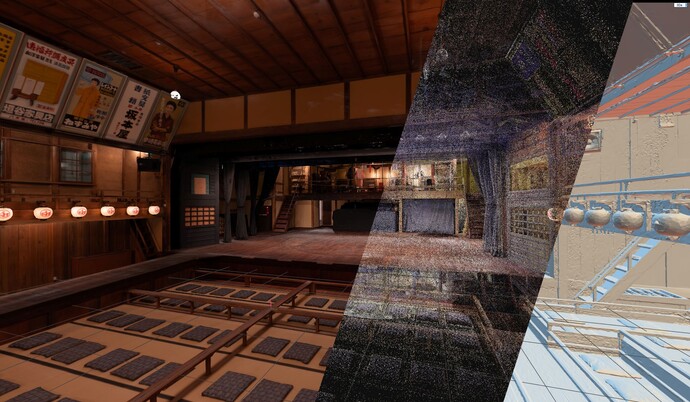 参考画像　複数の手法を用いて3Dデータ化